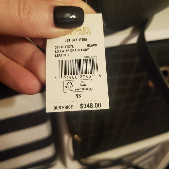 NWT Michael Kors cross body and card holder with gold hardware. - Picture 2 of 7